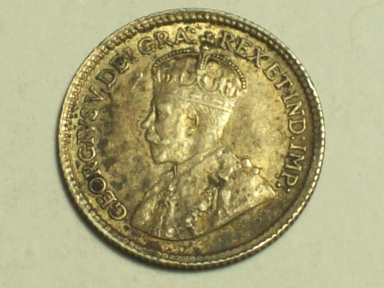 Silver 1917 Canada 5 Cents  KM#22   XF+    SN2265
