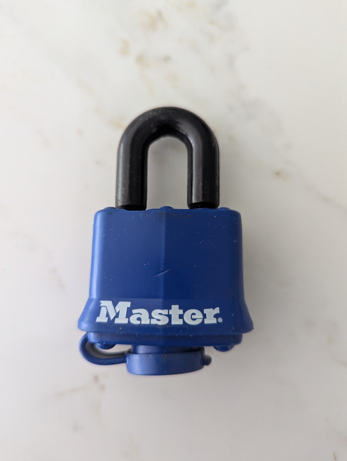 Master Lock Tough Under Fire Rubber Coated Pad Lock w/1 Key (NOS)