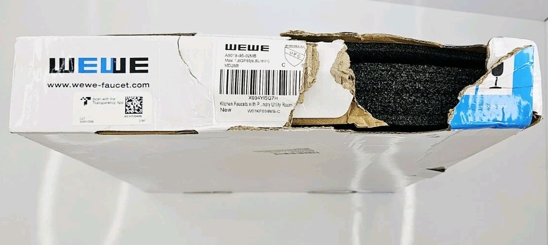 WeWe Single Handle Pulldown Kitchen Faucet Sprayer Black Finish A8018-05-02