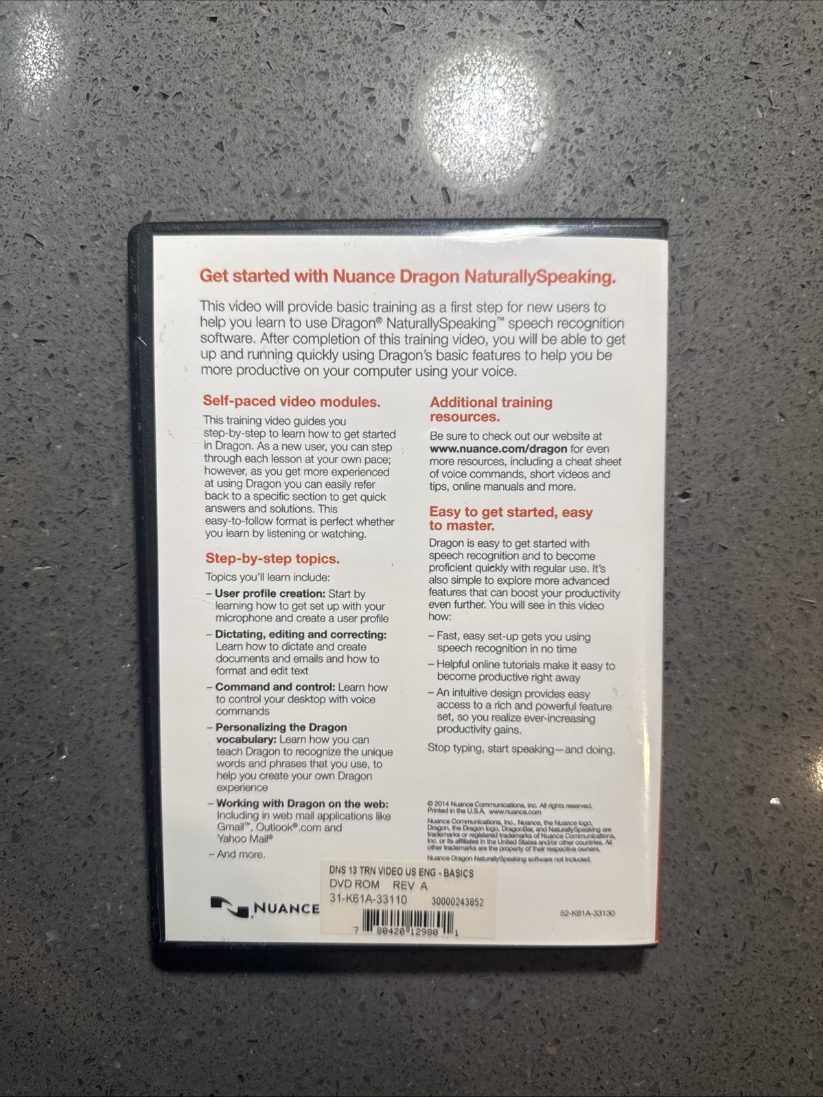 NUANCE Dragon NaturallySpeaking Premium Speech Recognition Software Version 13