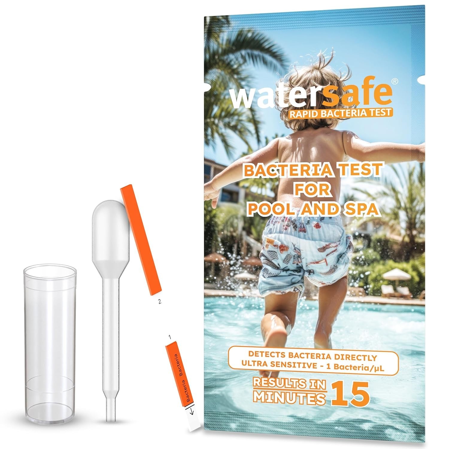 Rapid Bacteria Kit for Pools and Spas - Detects E. coli & Salmonella in 15 Min