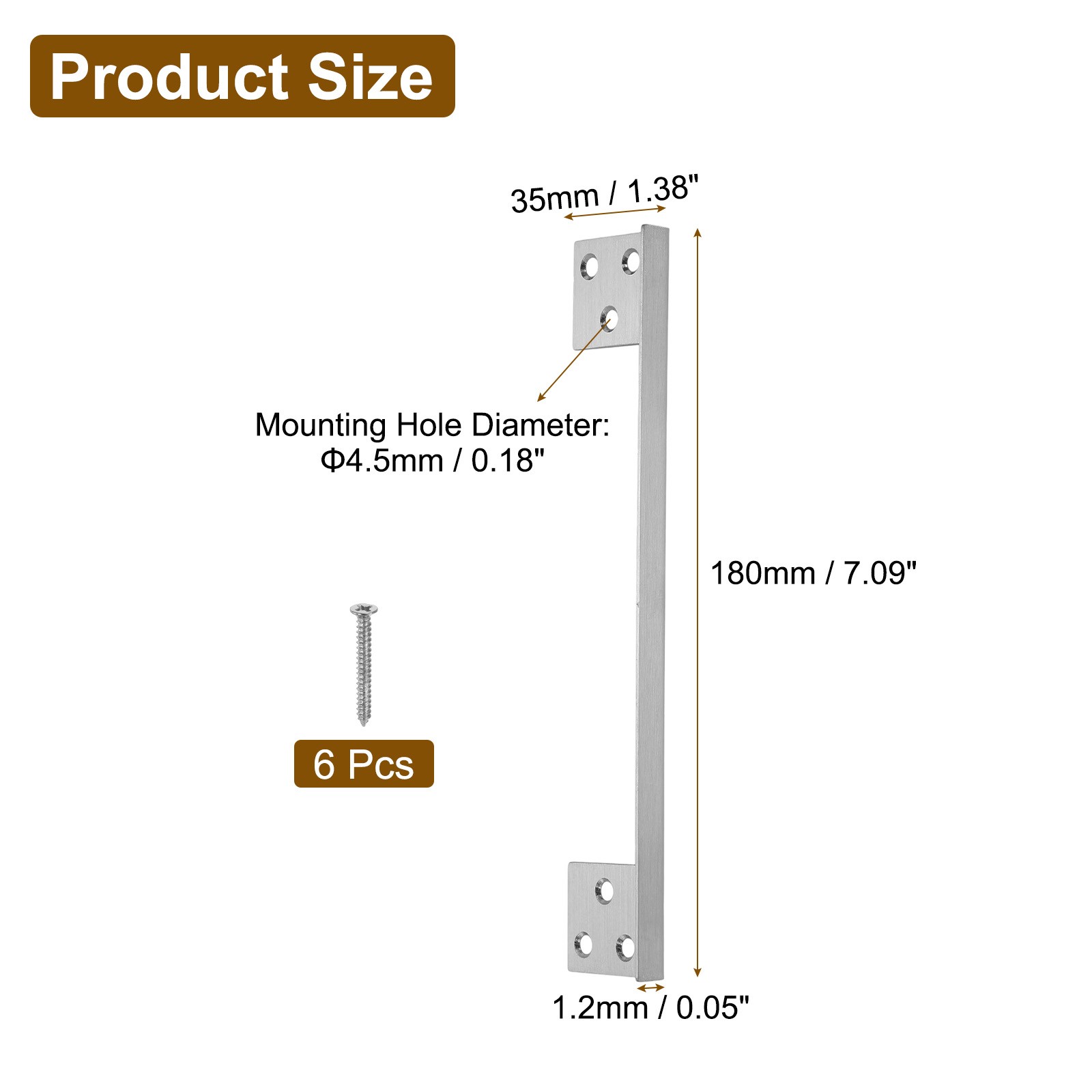 Security Shield for Door Lock, 7" Door Lock Protection, Silver