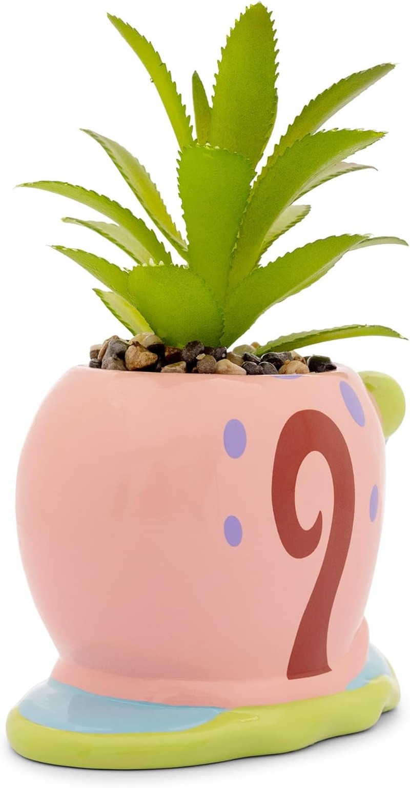 Nickelodeon Spongebob Squarepants Gary Mini Planter with Artificial Succulent