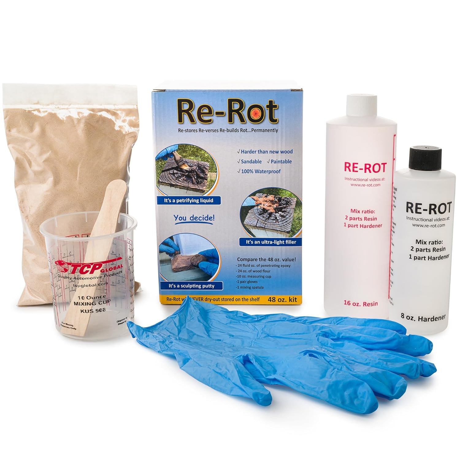 48-Ounce Epoxy Resin - Decay Repair Kit - Winter Quick-Dry - Easy to Use