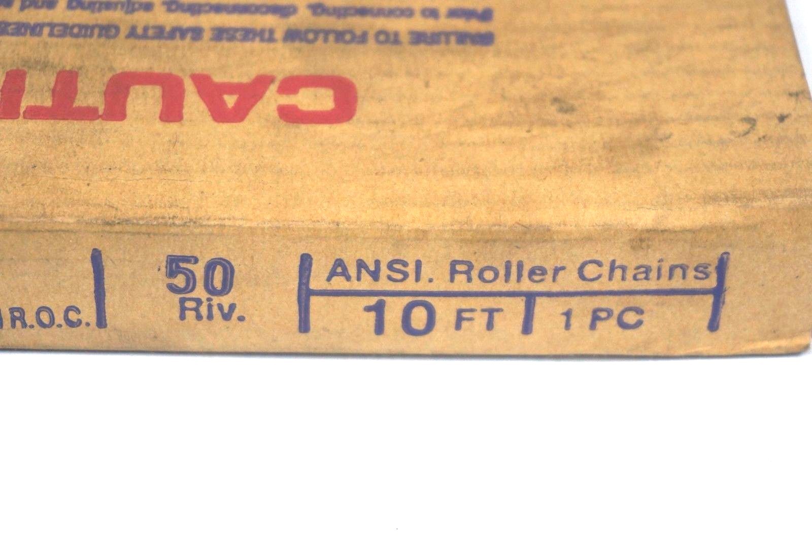 NEW HI-MAX 50 RIV 10FT ROLLER CHAIN