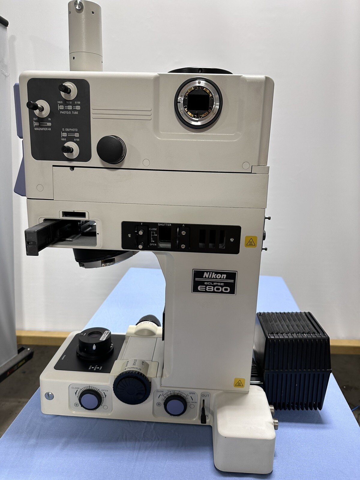 Nikon Eclipse E800 E800M Microscope, VFM, Photo Head V-TP VTP, C-LP CLP