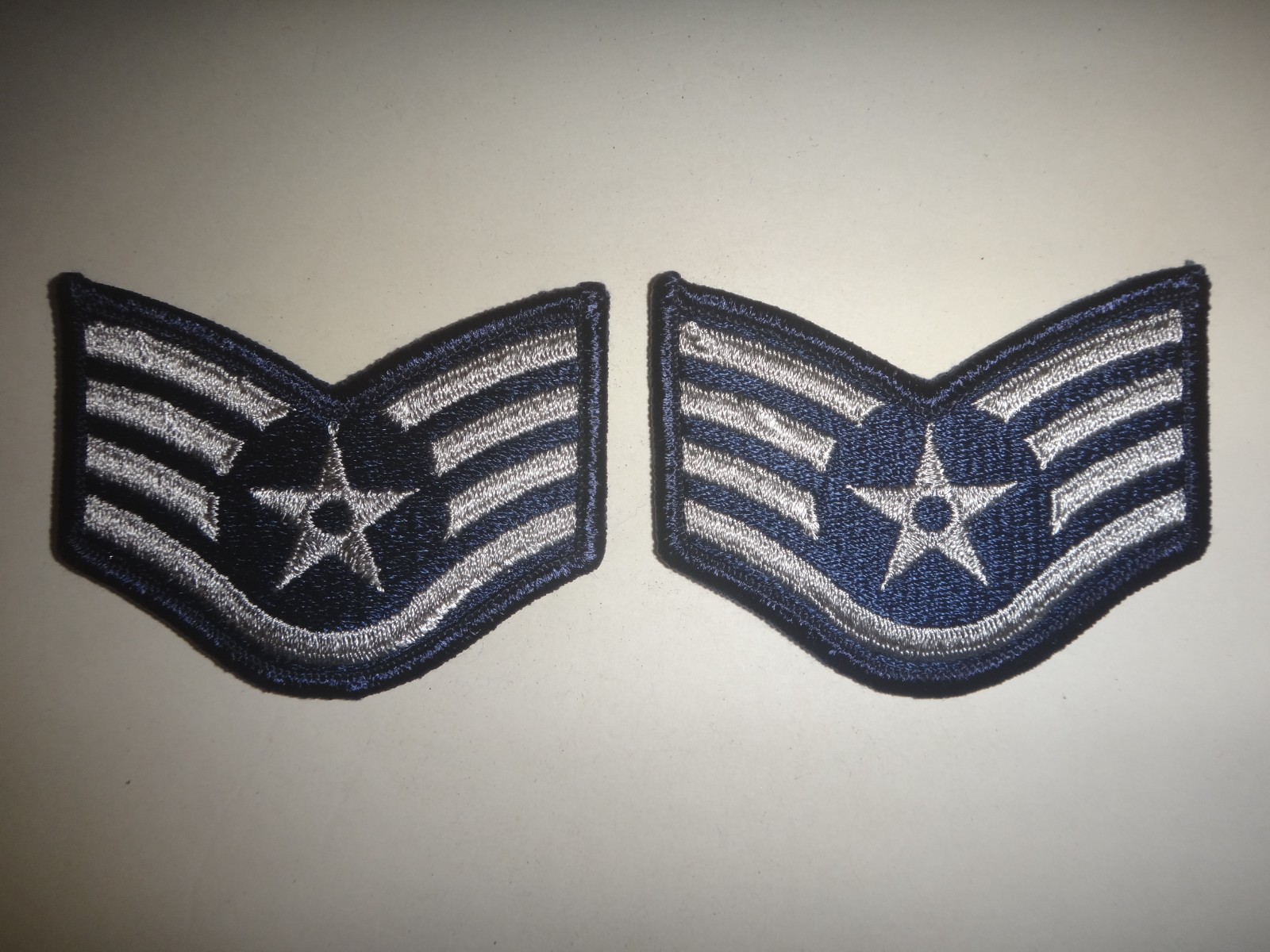 Pair Of USAF STAFF SERGEANT E-5 Small Chevrons Patches