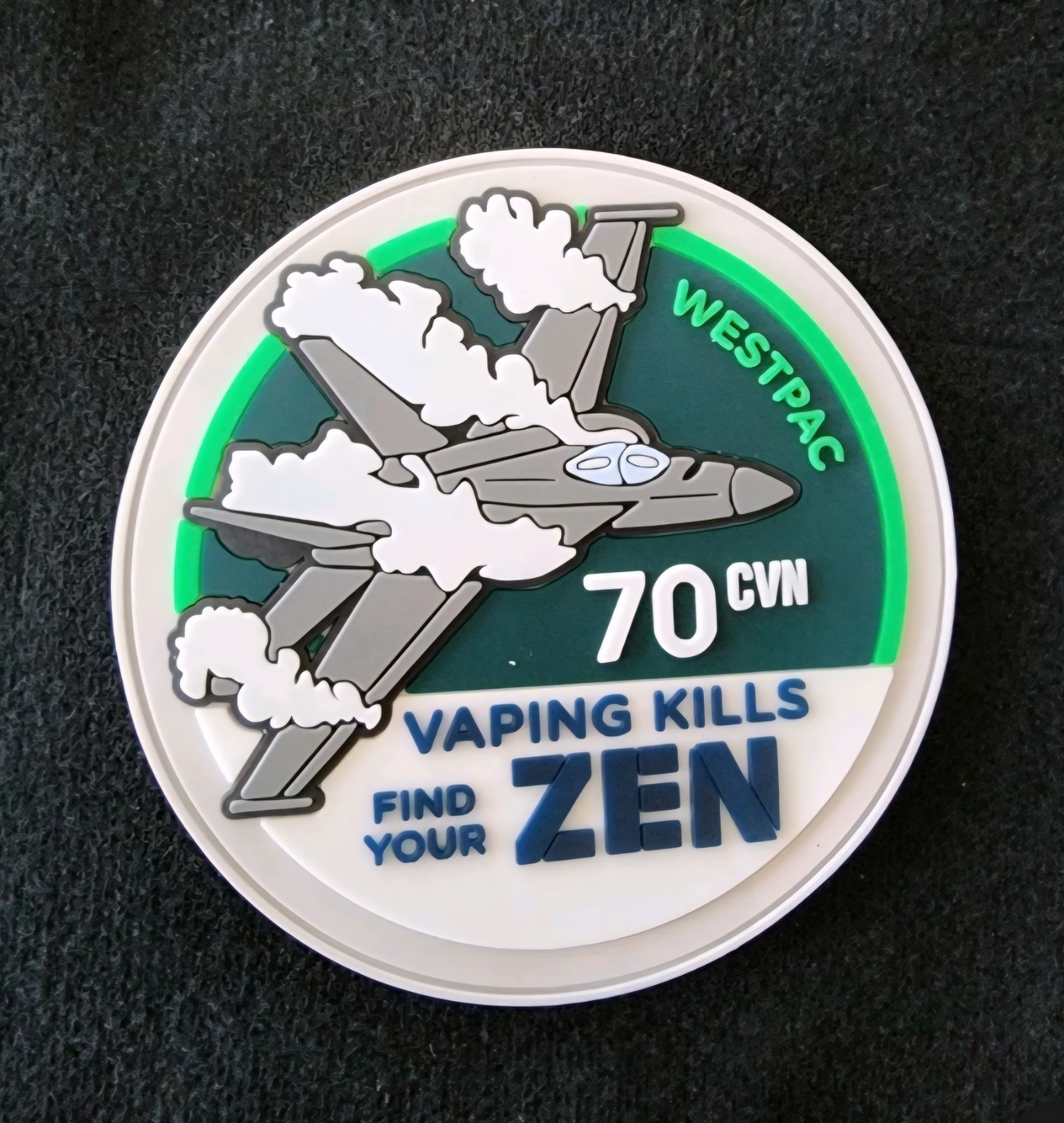 CVN-70 USS Carl Vinson WESTPAC Find Your Zen Deployment Morale PVC Patch