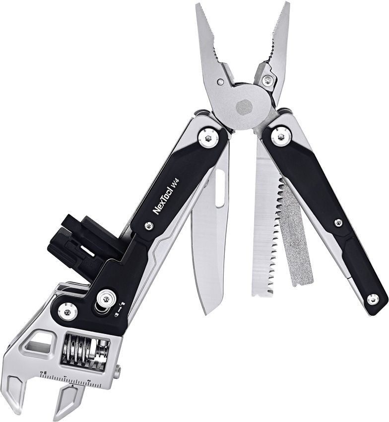 NexTool Adjustable Wrench Multitool w/Pouch Essential Tools Stainless Handles