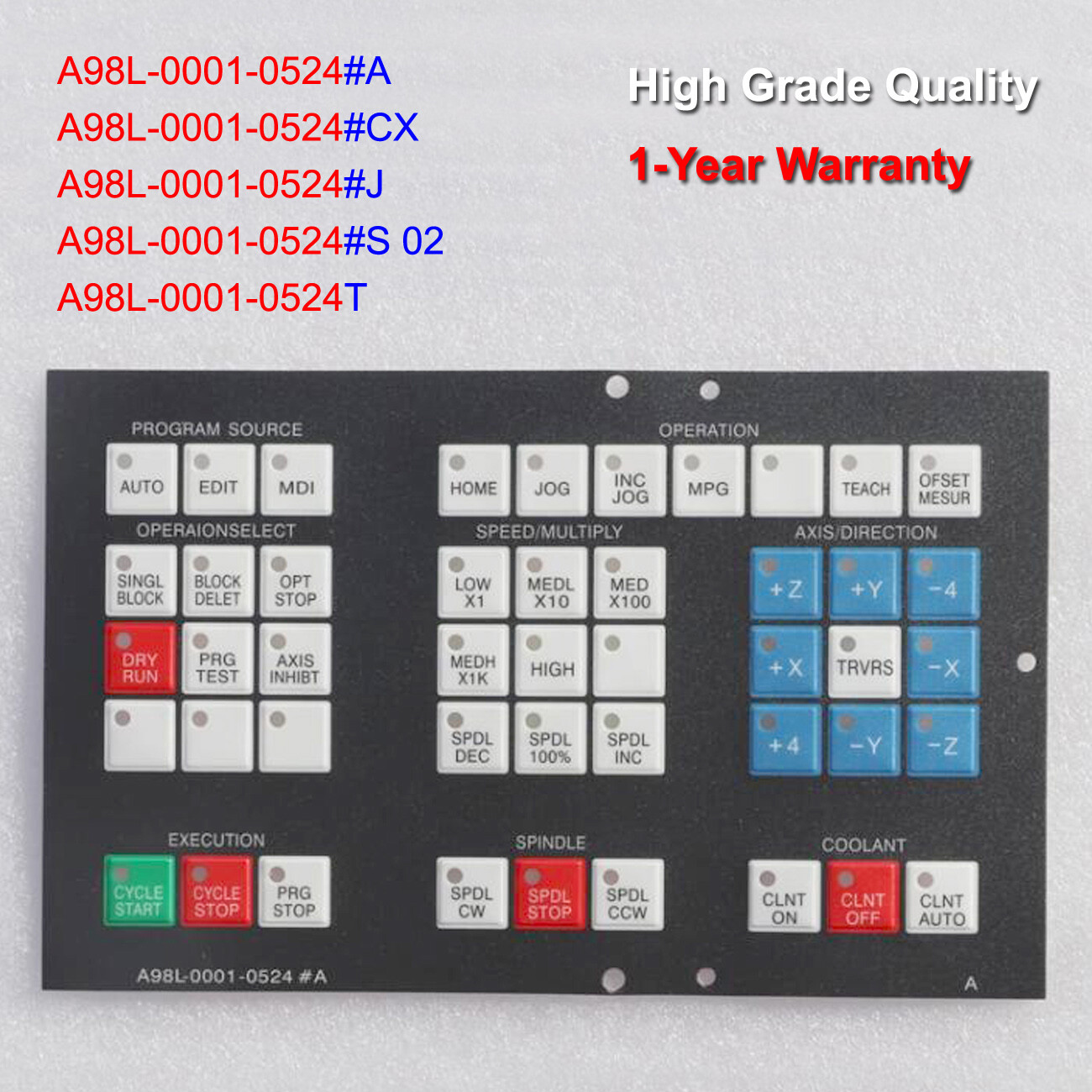 Fit for Fanuc A98L-0001-0524T -0524#A -0524#CX -0524#J -0524#S 02 Membrane Film
