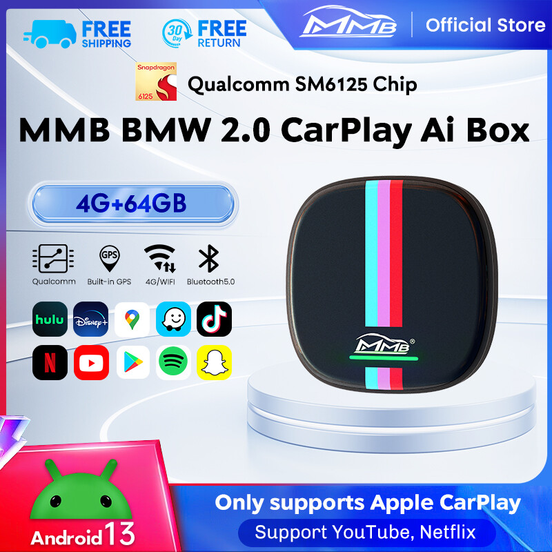 For BMW Carplay Multimedia Ai box CarPlay Ai Box Adapter with Youtube, Netflix