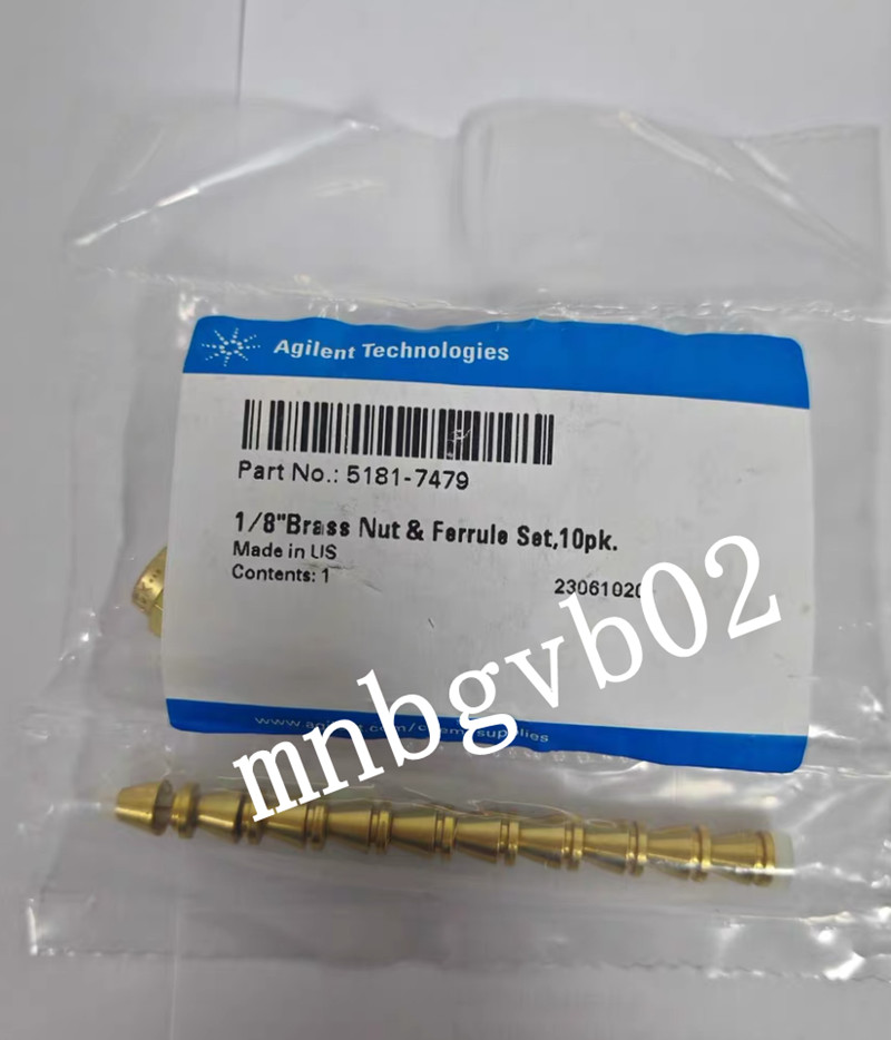 1PC New Agilent 5181-7479 1/8" Brass Nut Front & Back Ferrule Set