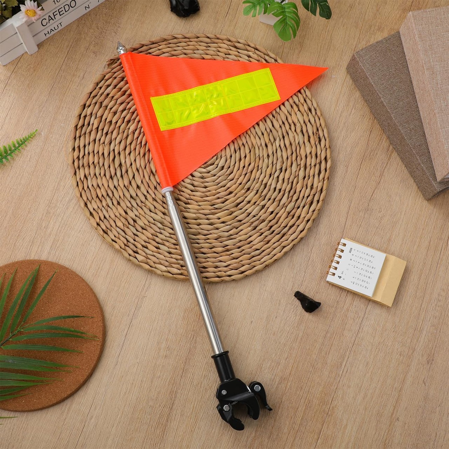 Bike Flag with Pole for Safety, High Visibility Double-sided Reflective Bicyc...