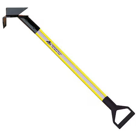 Leatherhead Tools Dby-4Dh-D Drywall Hook, 4 Ft. Dog Bone Pole, Hiviz Yellow,