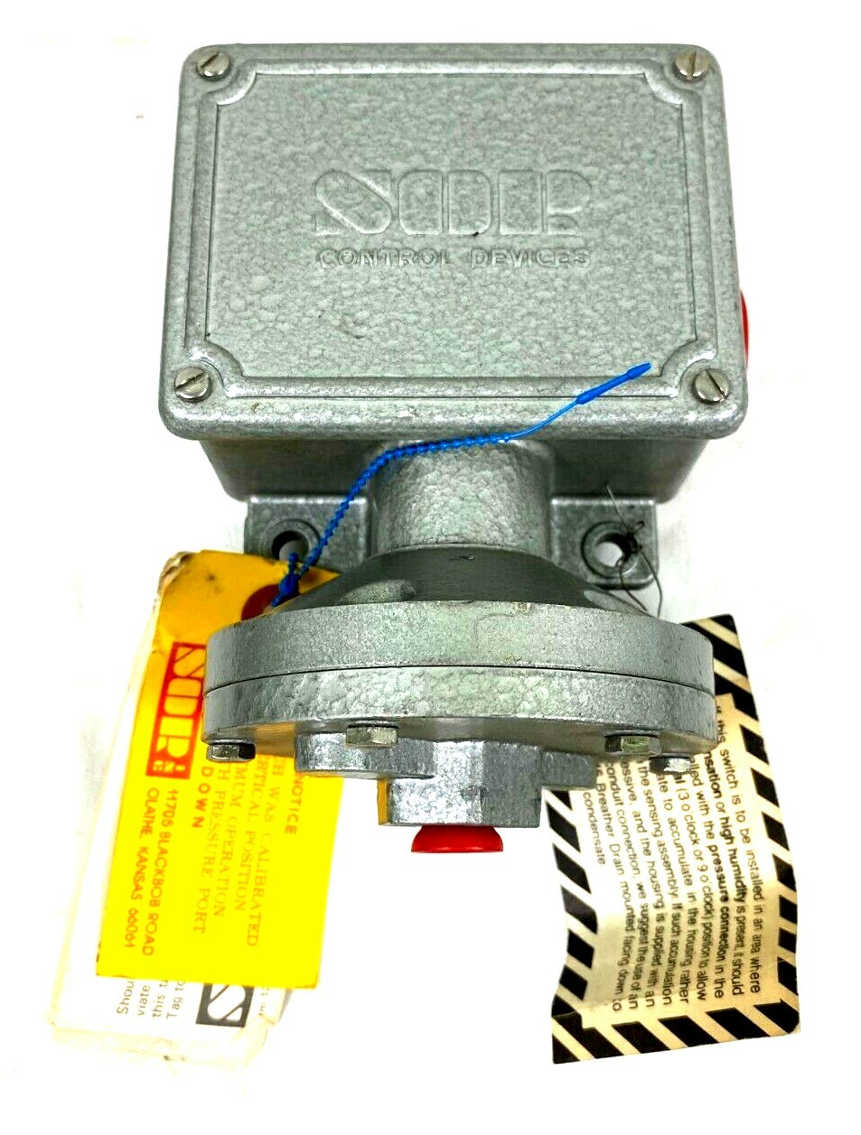 SOR Inc. Pressure Switch | 12NN-K614-X .6-11 KPA | Pre-Owned