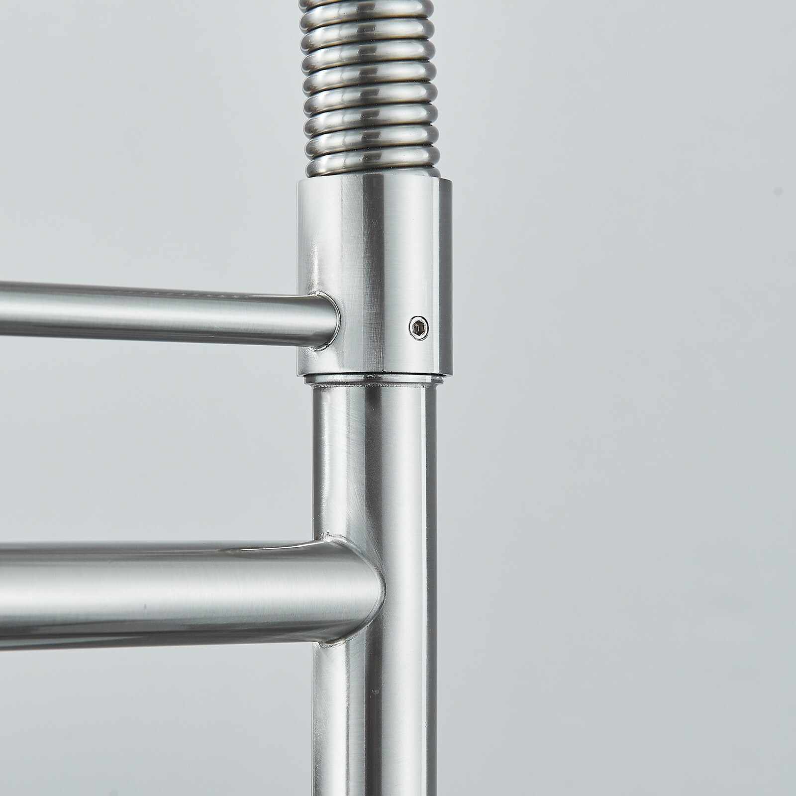 Brushed Nickel Kitchen Faucet with Sprayer Single Handle Pull Down Sink Mixer