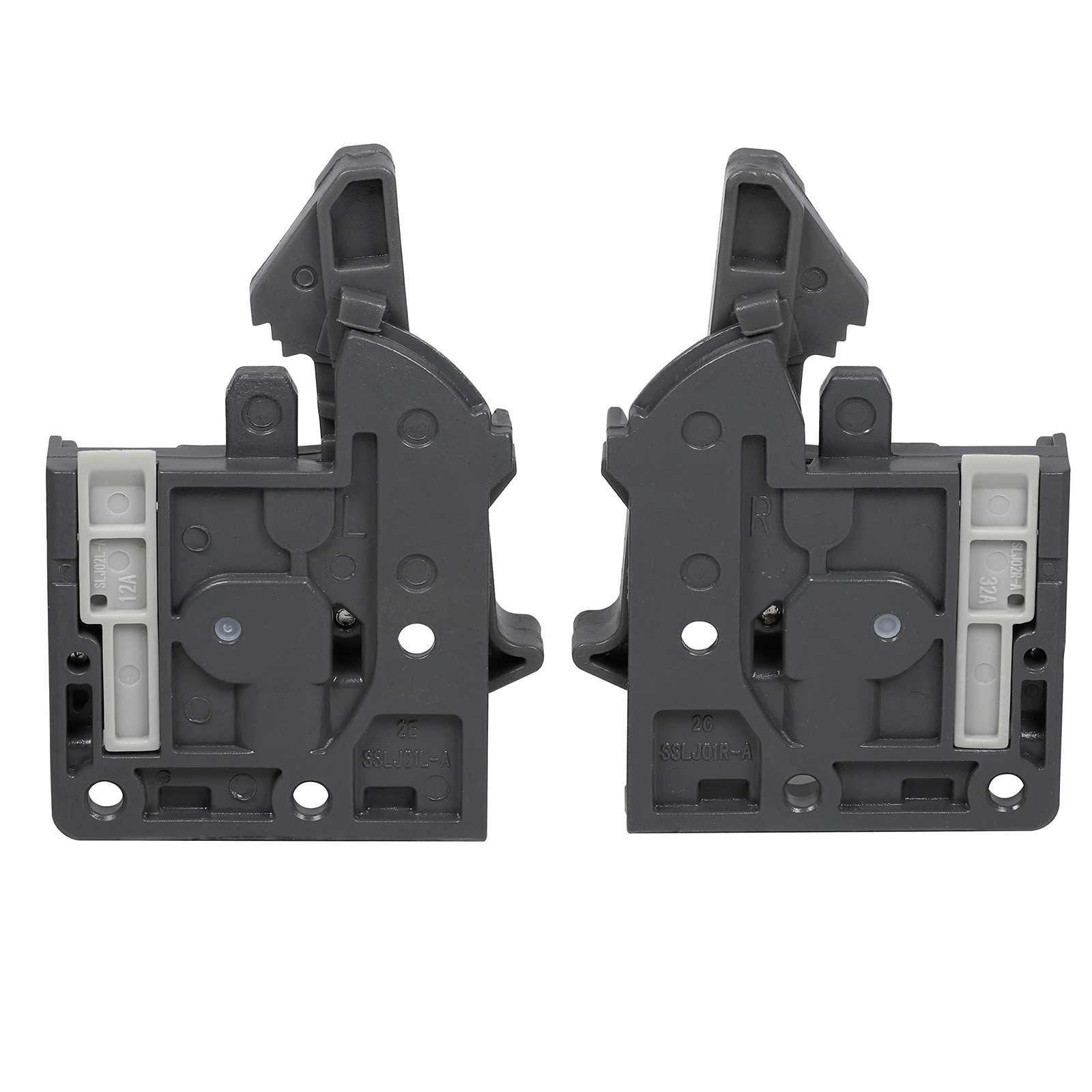 Pair of DTC Undermount Drawer Slide Left & Right Locking Device Set, Gray