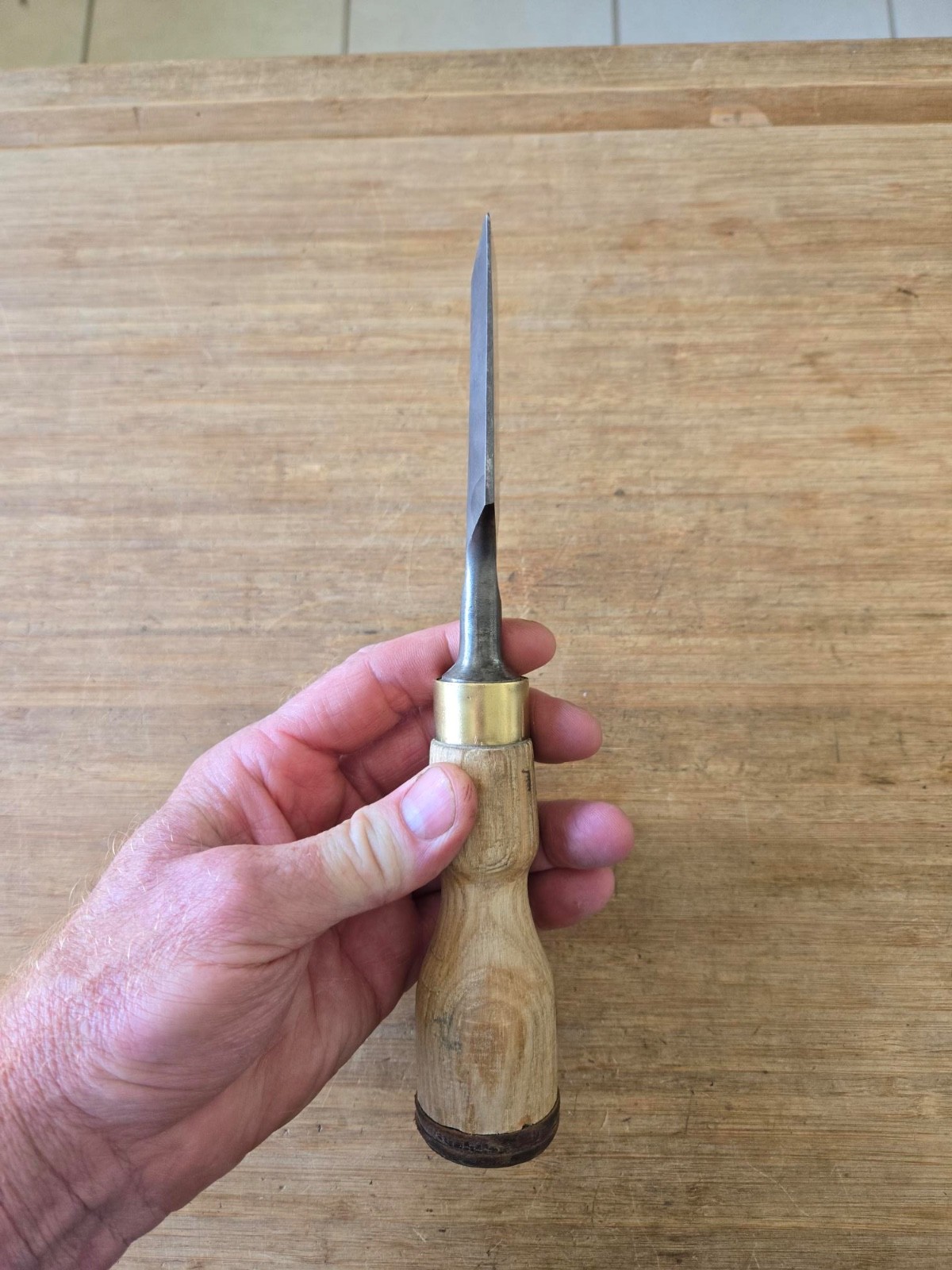 Vintage Butt Chisel 1 1/2" with Large Handle