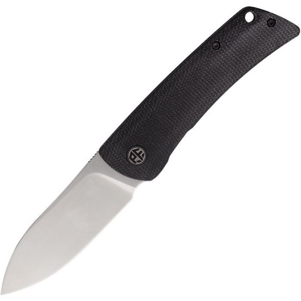 Petrified Fish Flavorist Folding Knife K110 Blade Black Micarta Handle - PFE05S