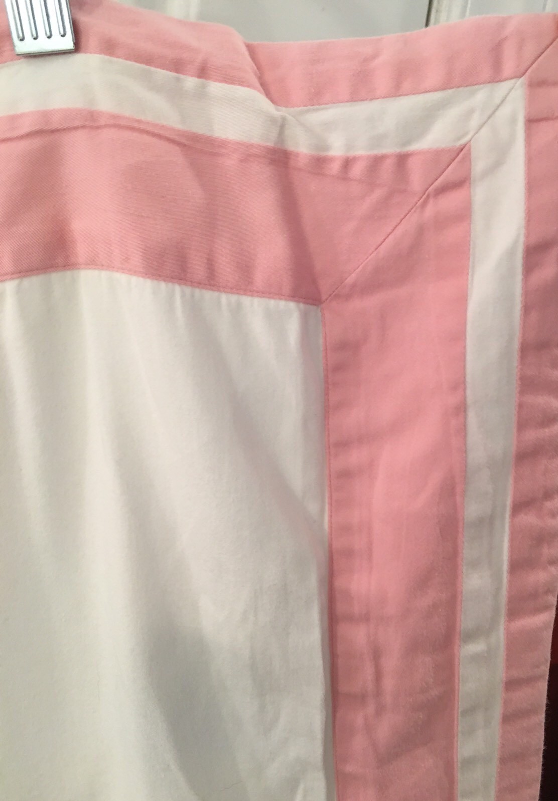 Platinum Collection White And Pink Cotton Standard Sham EUC