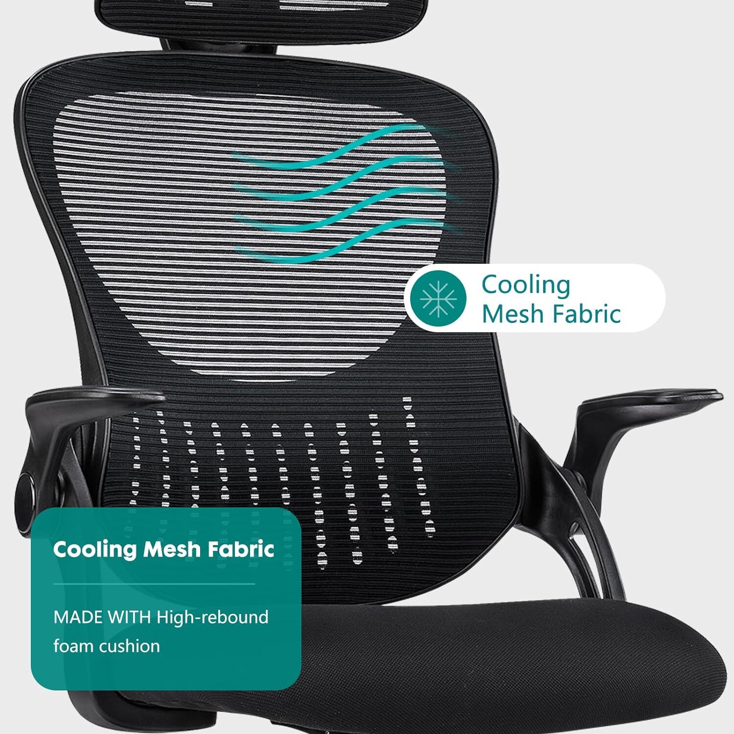 Home Office Computer Desk Chair Ergonomic High-Back Mesh Rolling Work Task Chair