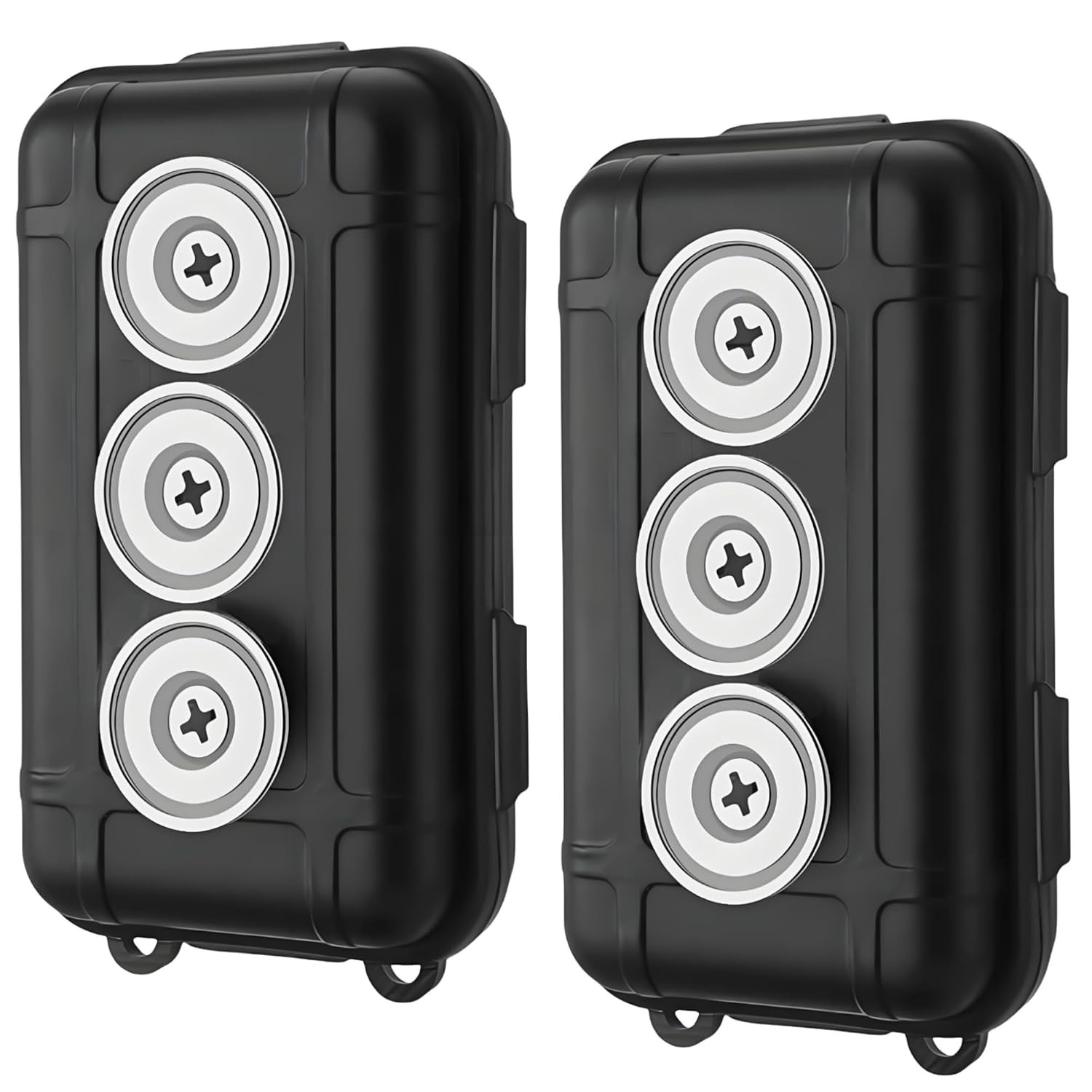 2 PCS Magnetic Key Holders Under Car Hide Key Magnetic Box Organizer Storage