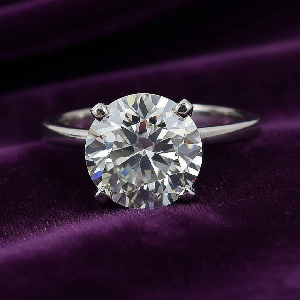Stunning 4.60 Ct Certified White Diamond Solitaire Ring,Great Shine Tariffs FREE