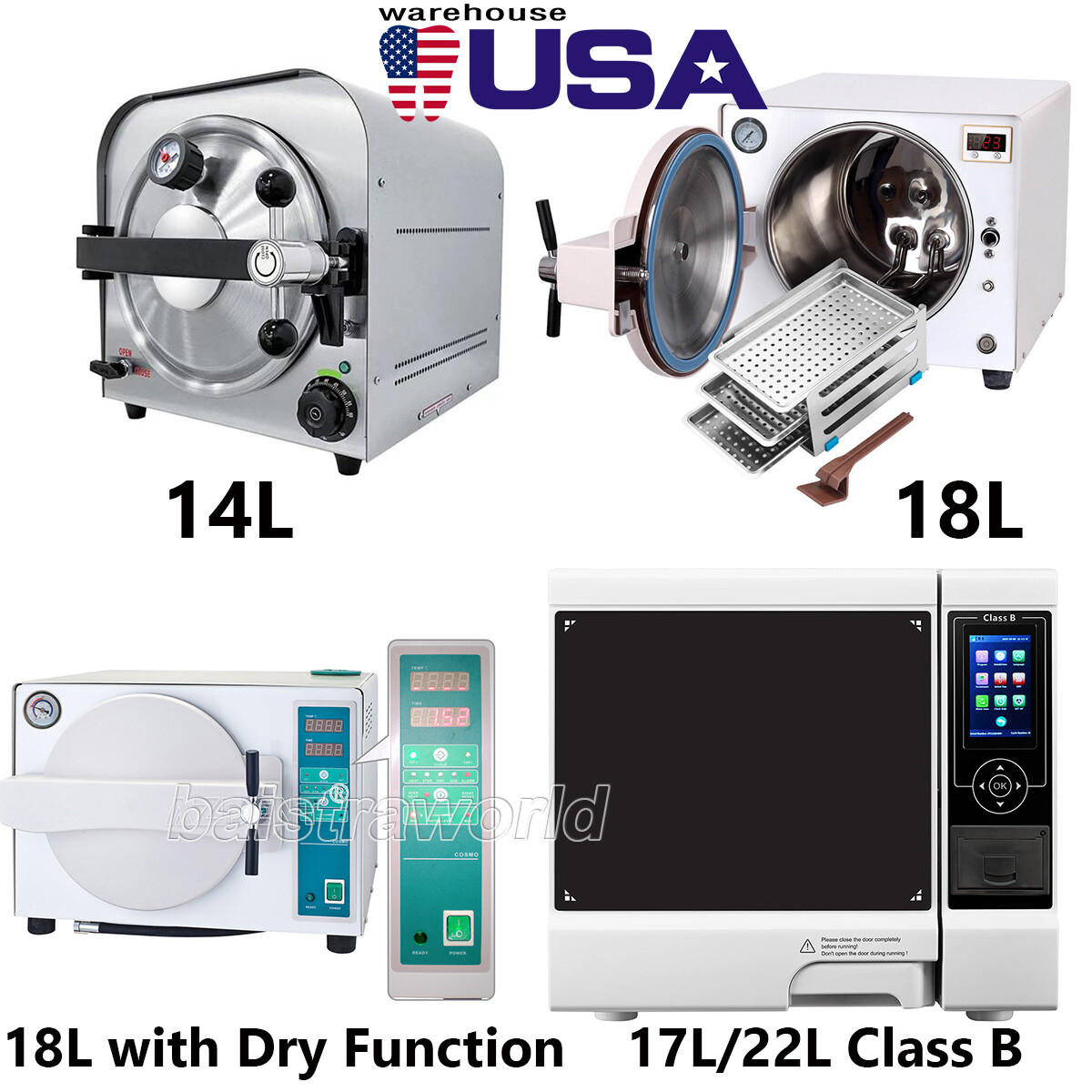 Dental Autoclave Steam Sterilizer / Pulsation Vacuum Sterilization with Printer