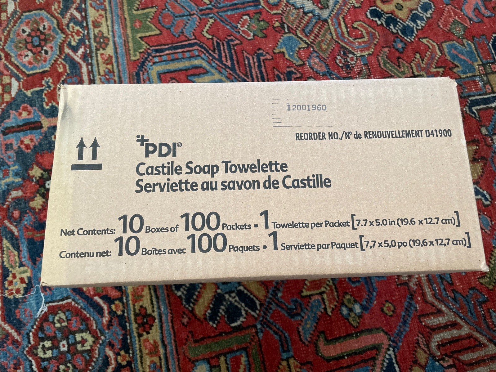 Lot of 1000 PDI Castile Soap Towelette 7.7" x 5" D41900 Individual Packets