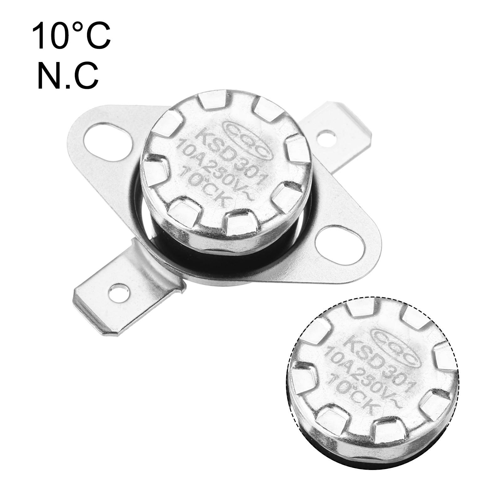 Temperature Control Switch , Thermostat , KSD301 10°C , 10A , N.O 5pcs