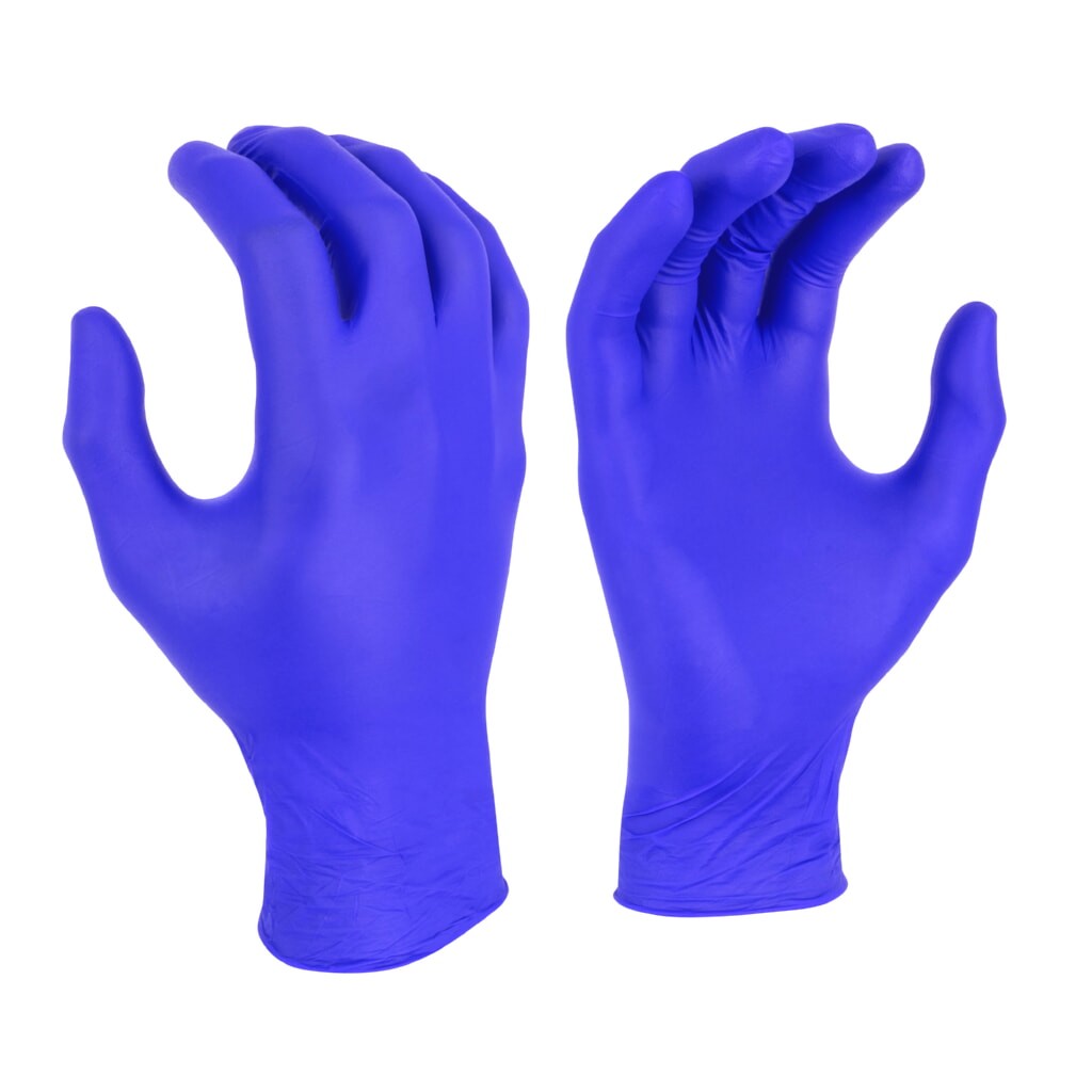 Radians RWG9413 3 Mil Nitrile Disposable Examination Gloves Blue