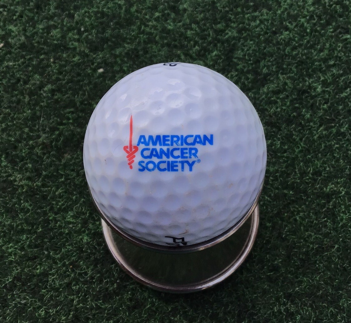 American Cancer Society Logo Display Golf Ball Pinnacle Gold