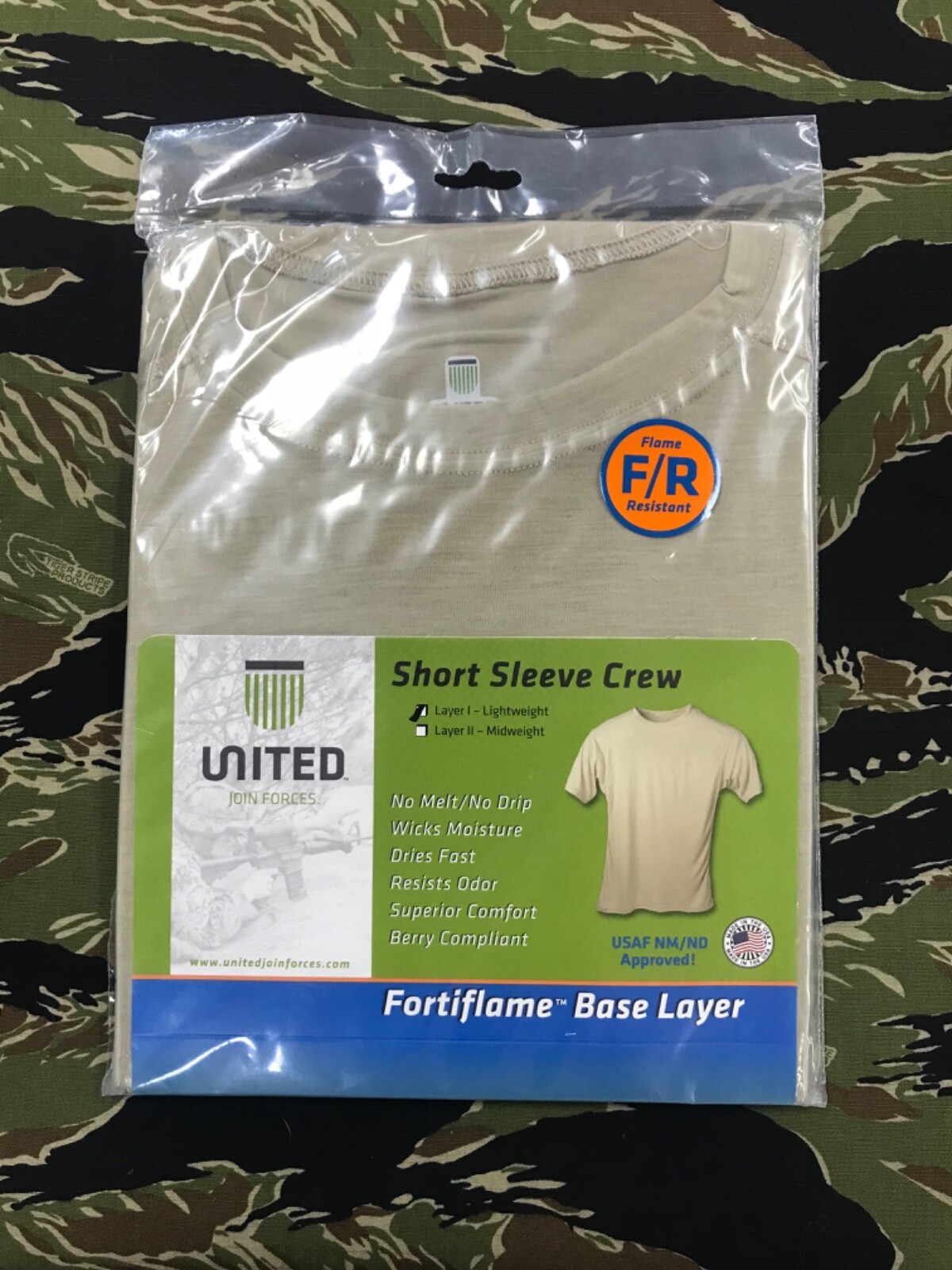 United Join Forces FR Undershirt Flame Resistant Base Layer SAND T-shirt XLG
