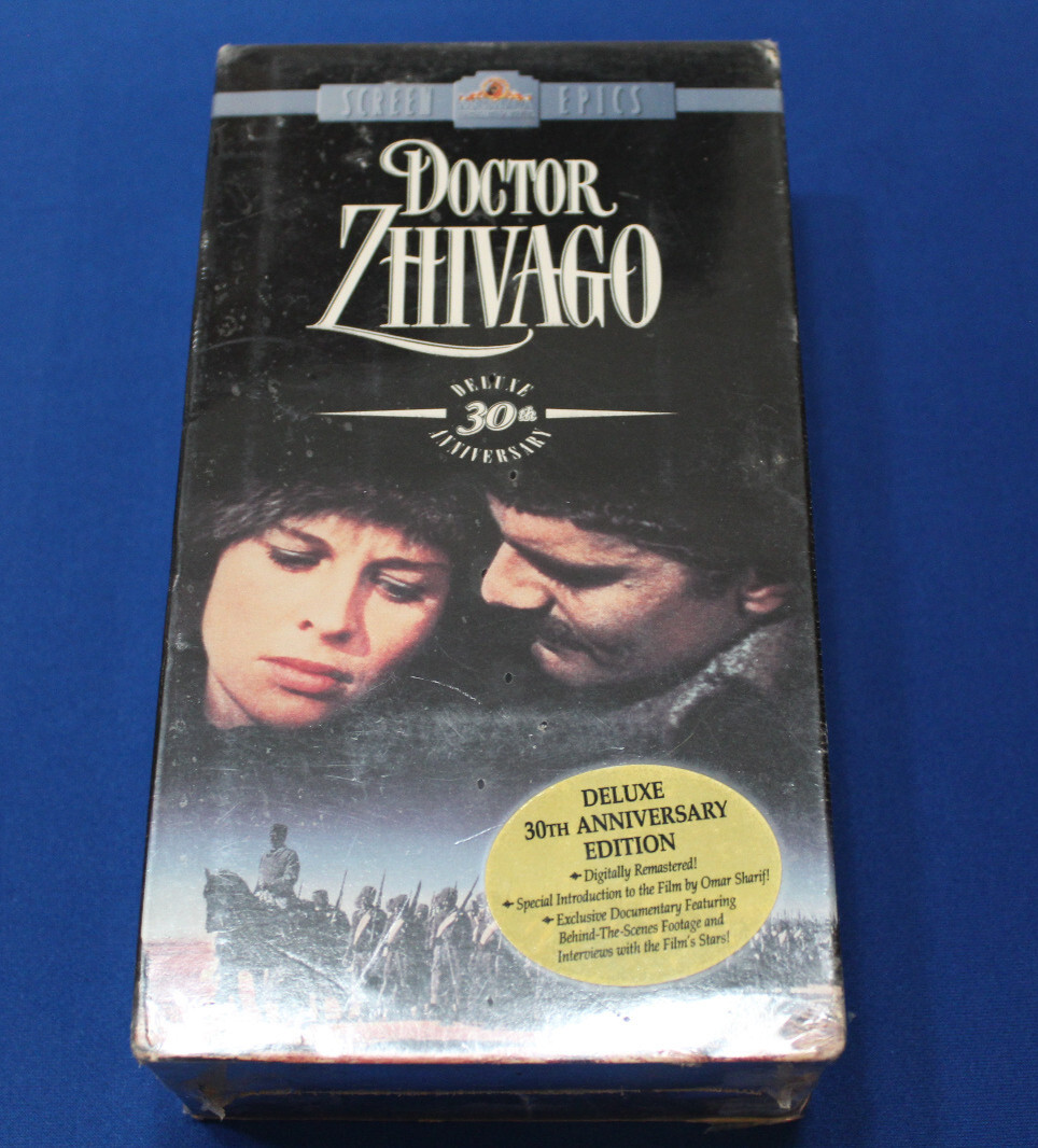 VHS Home Video Cassette Tape SEALED "Doctor Zhivago" Omar Sharif Julie Christie