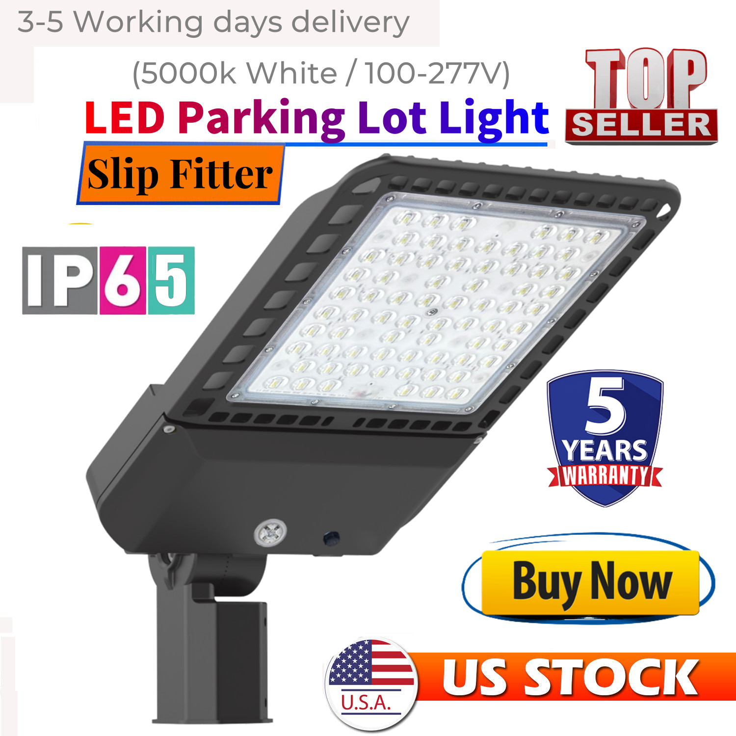 300W LED Parking Lot Light Outdoor Commercial Shoebox Street Pole Lights 5000k
