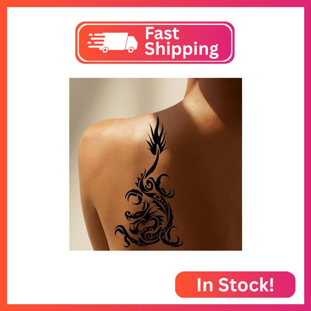 Dragon Tattoos Stickers for Women Temporary Long Lasting Temp Dragon Temporary T