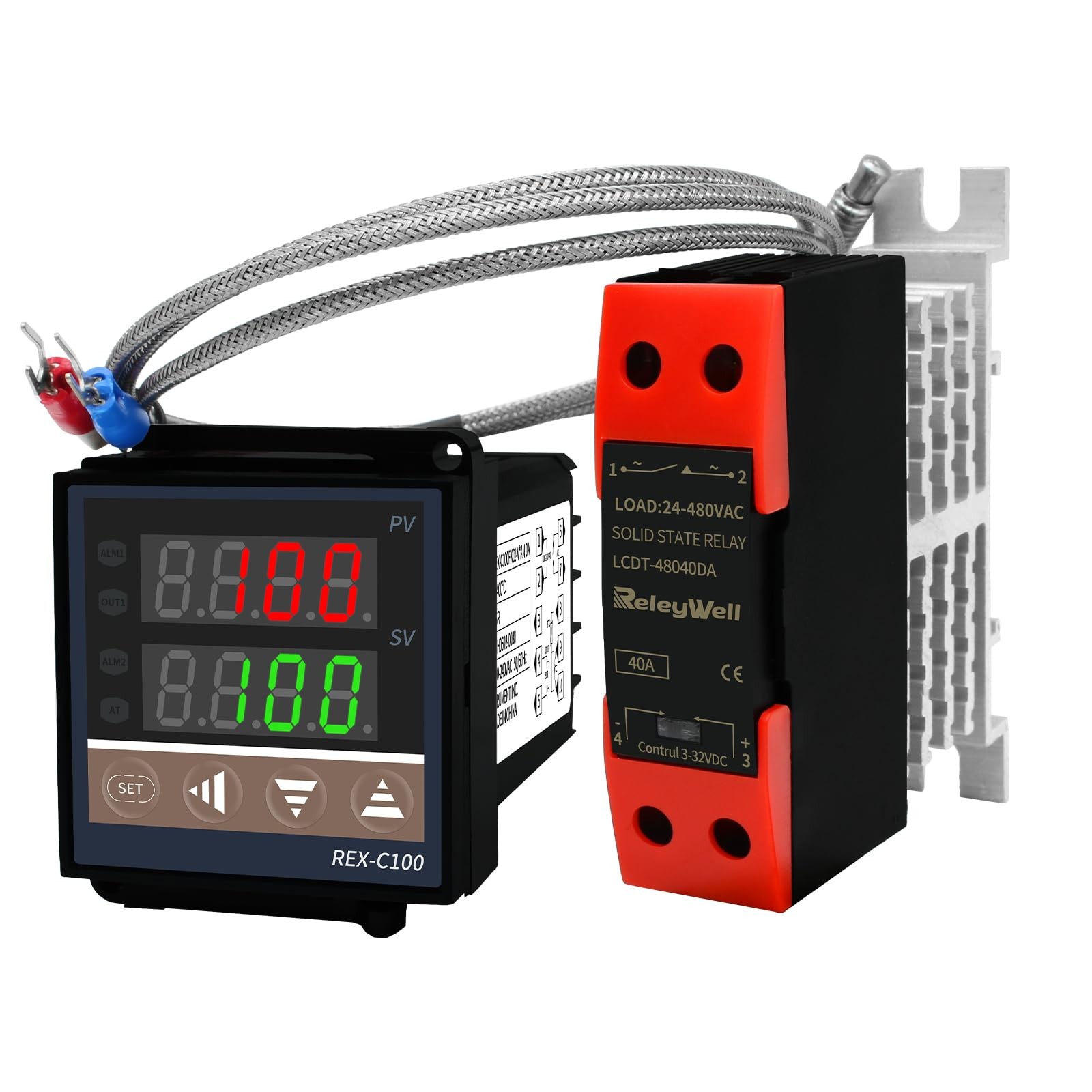 PID Temperature Controller Kit, High Voltage 100ACV to 240ACV, Comes with...