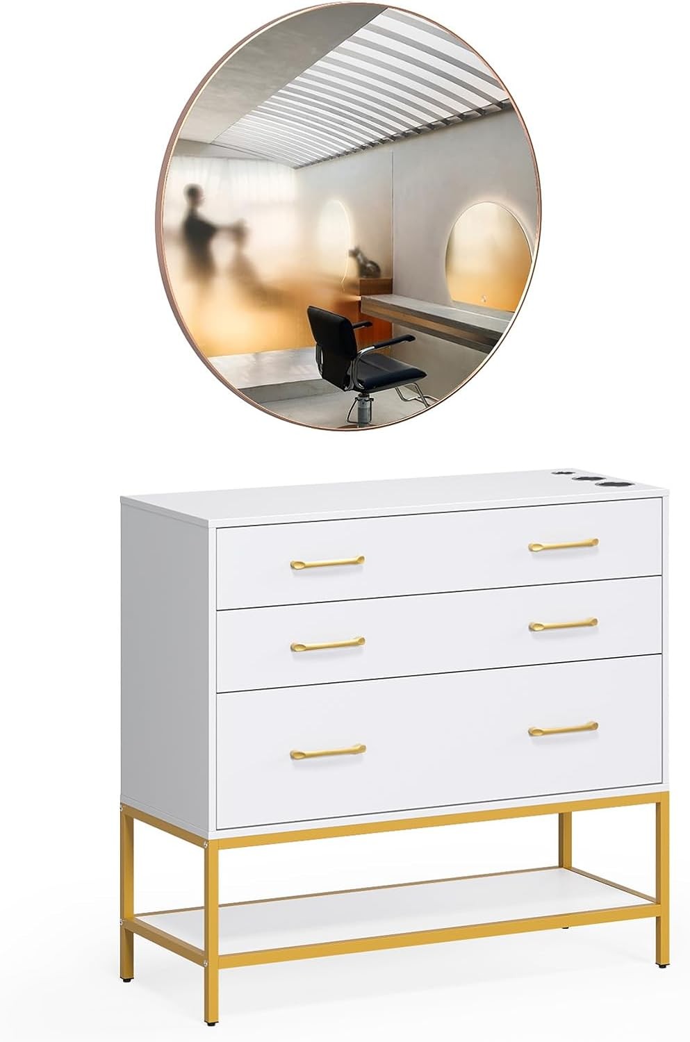 Professional Salon Station with Mirror, Hair Stylist & Barber Beauty Station New