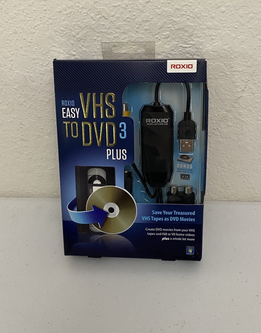 Roxio Easy VHS To DVD 3 Plus Convertor VHS Video Hi8 & Video8 Movies To DVD