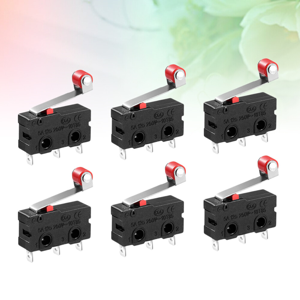 12PCS Micro Switch 250V 5A Micro Switch Roller Lever for Electronics Experiments