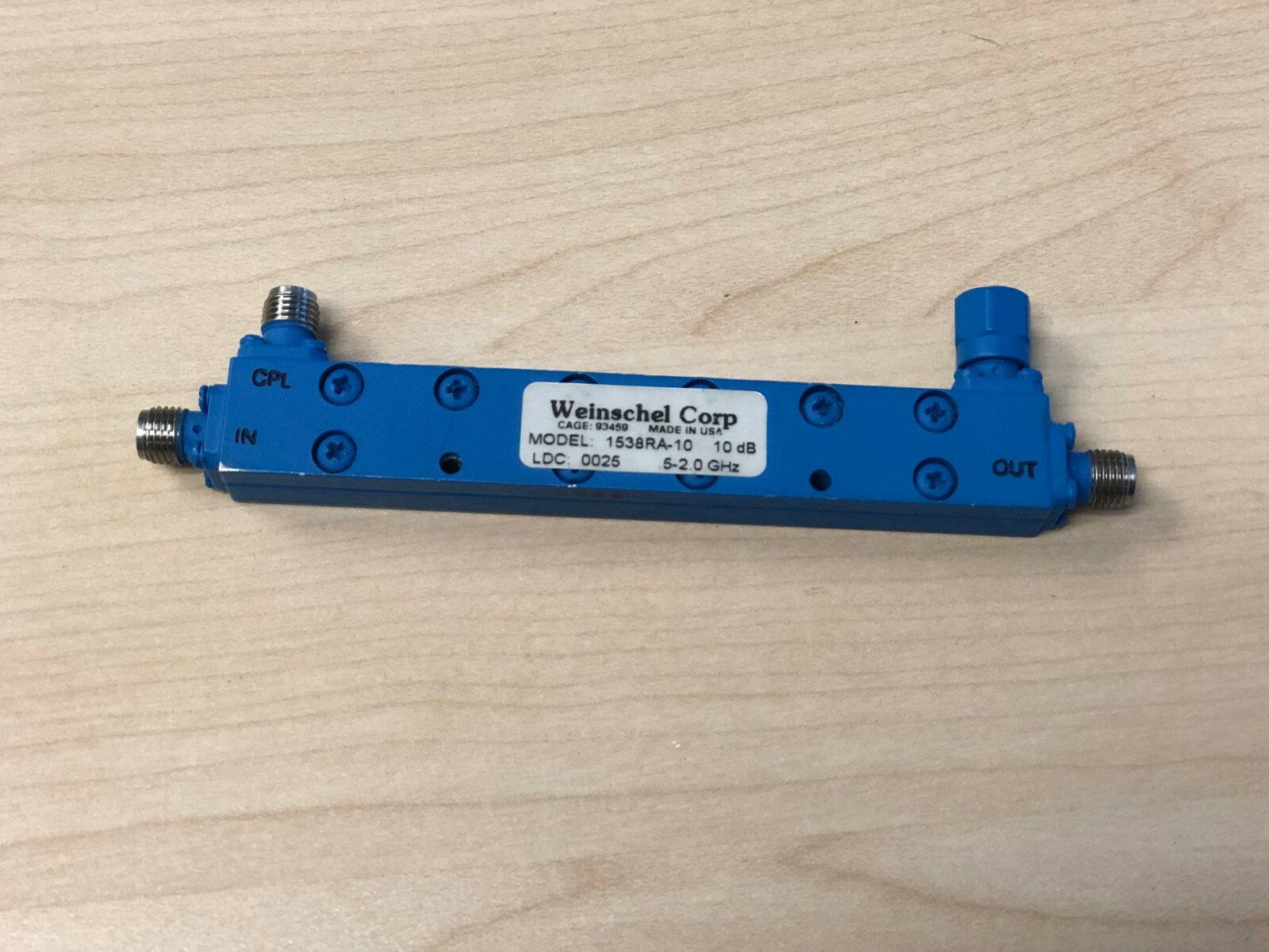Weinschel Corp 1538RA-10 10dB Attenuator 0.5 - 2.0 GHz