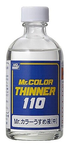 Gunze-Sangyo Thinner 110ml Glass Bottle - Hobby and Model Enamel Paint - #t102