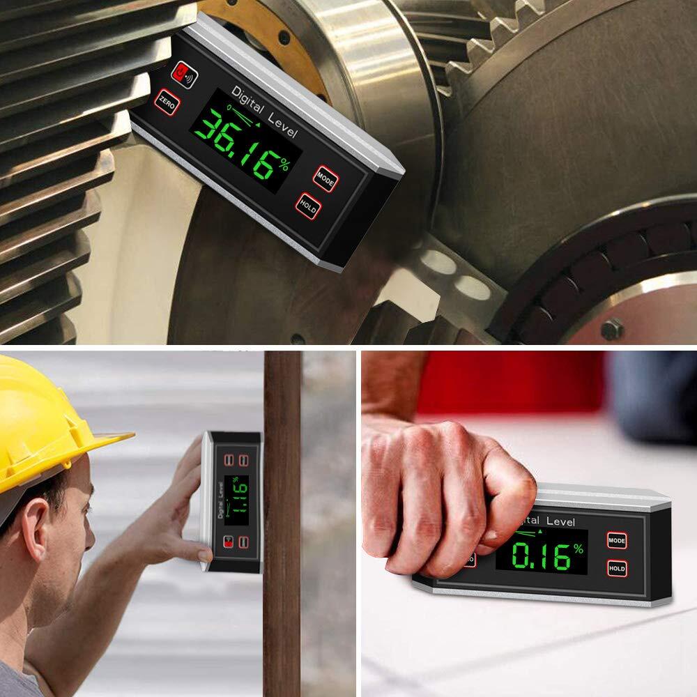 Digital Level Angle Finder Waterproof Ip65 Protractor Angle Gauge Inclinometer W