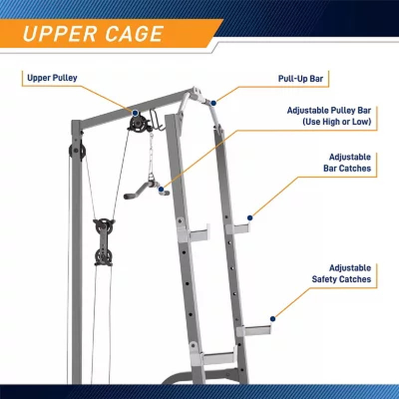Deluxe Cage System with Weight Lifting Bench