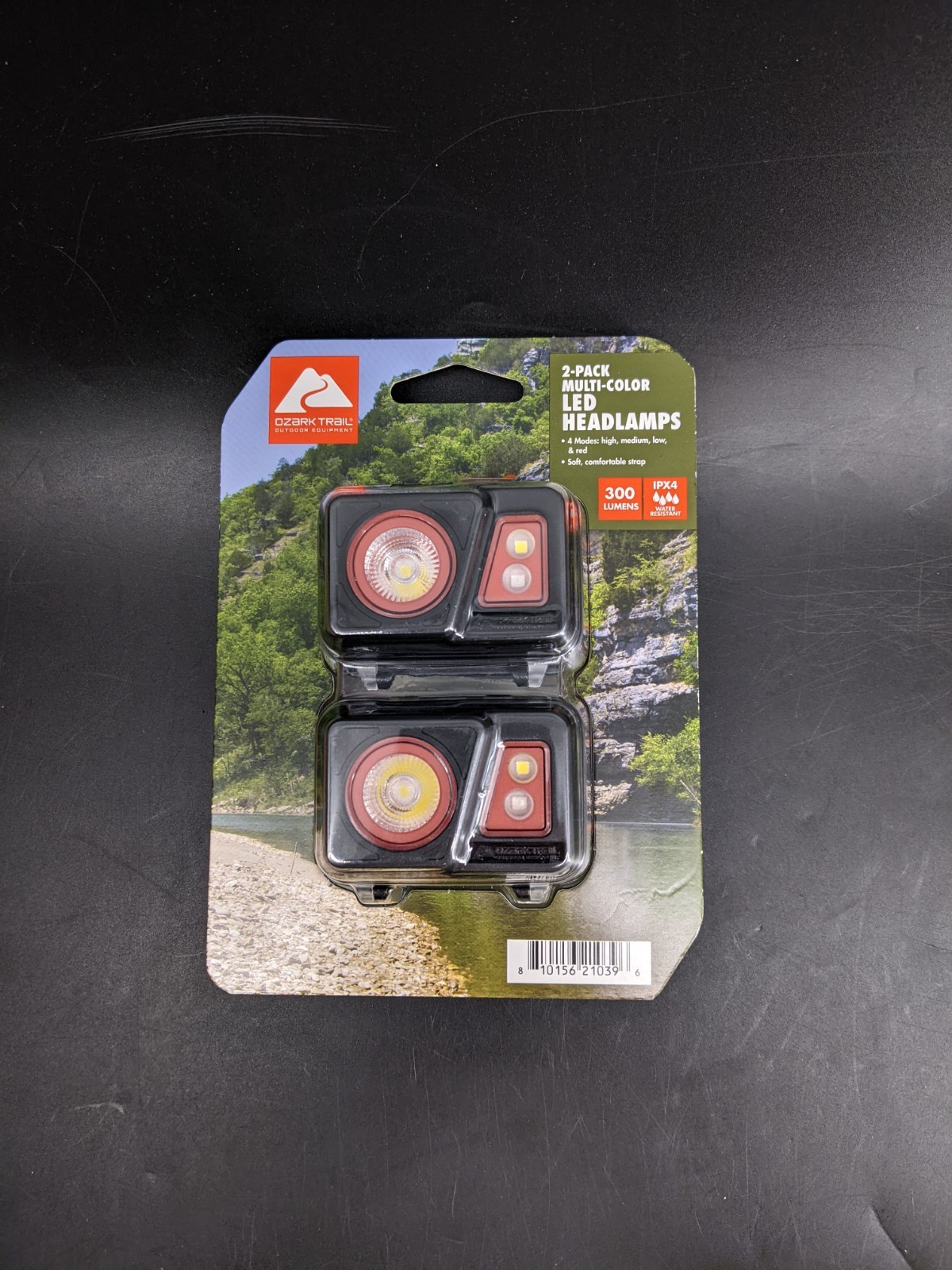 Ozark Trail 300 Lumen Multi-Color LED Headlamp 2-Pack