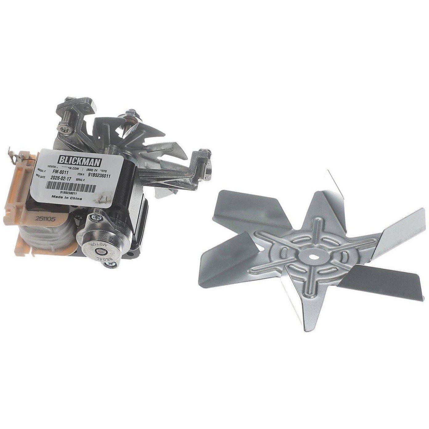 Blickman 91B5238011 Fan Replacement 110V For Warming Cabinet