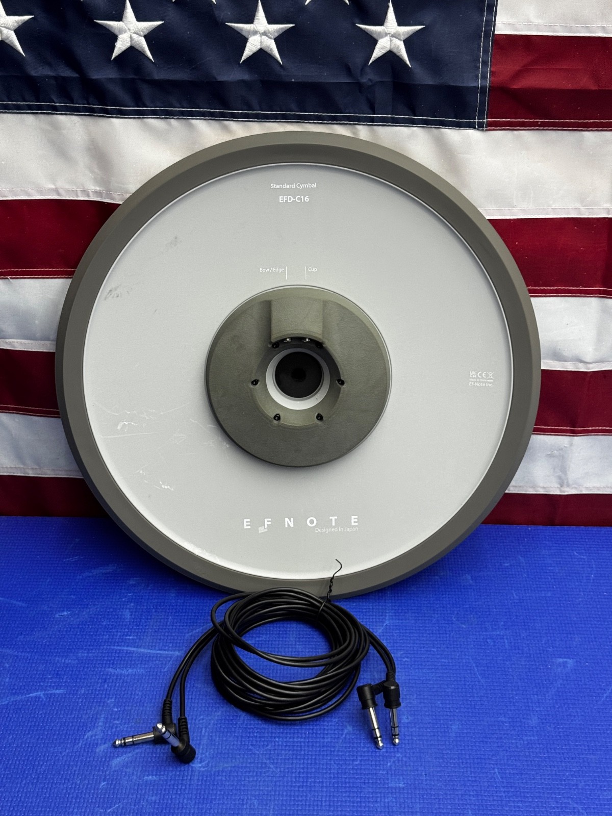 EFNOTE 5 Crash Cymbal 16in Electronic Drum Pad EFD-C16 Tested Working Trigger