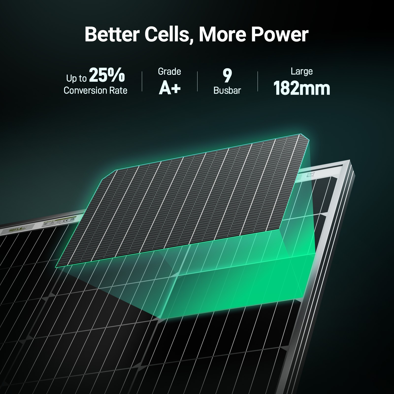 HQST Bifacial 2PCS 100W Mono Solar Panel 200 Watts Solar Panel Off Grid