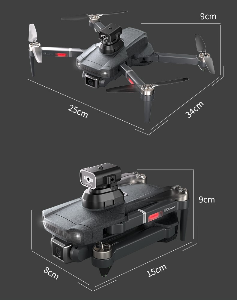 RC Drone 4k HD Camera WIFI FPV Drone Dual Camera Foldable Quadcopter Brushless