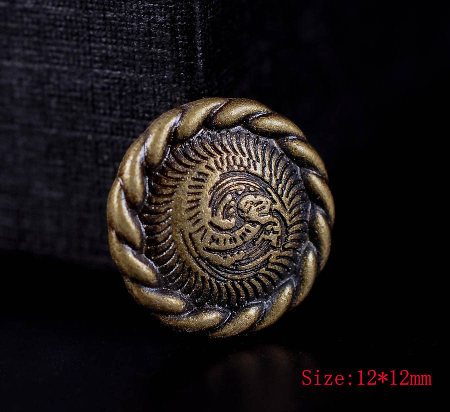 50PC 12MM Brass Rope Flower Conchos Leathercrafts Stud Rivet Tacks Decorative